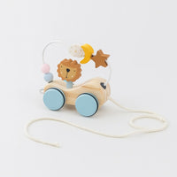 LESENI VLAK - s sestavljivimi vagoni in živalicami