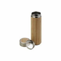 TERMO STEKLENICA bambus & inox z čajnim filtrom – 420 ml